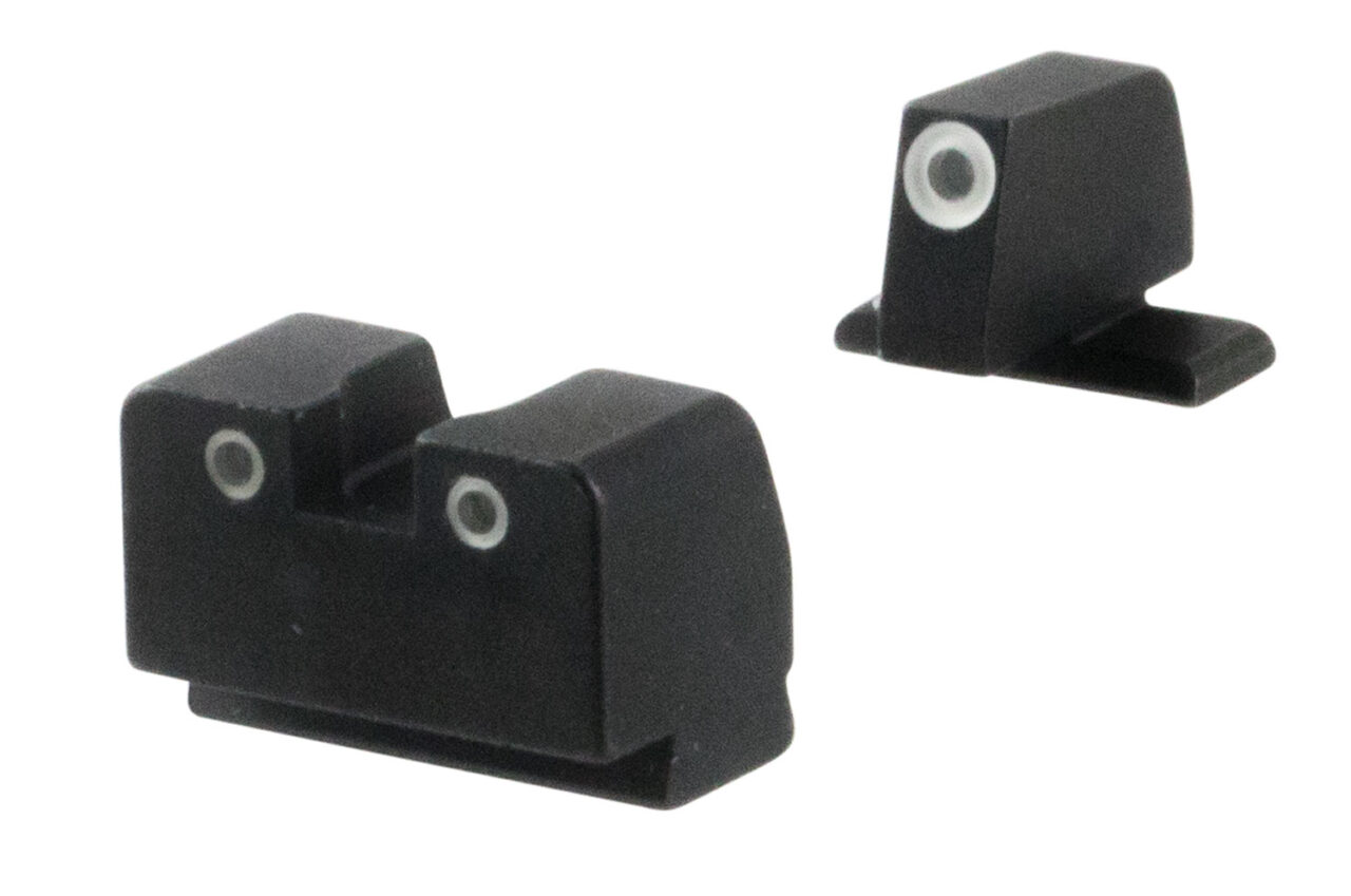 AmeriGlo SG181 Optic Compatible Sight Set for SIG Sauer Black | Green Tritium with White Outline Front Sight Green Tritium with White Outline Rear Sight