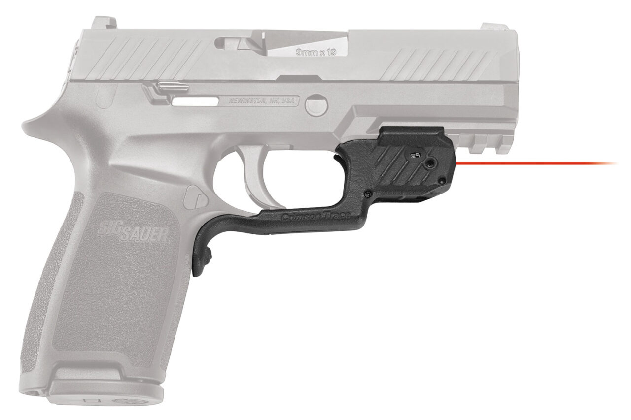 Crimson Trace 0177701 Laserguard 5mW Red Laser with 633nM Wavelength & 50 ft Range Black Finish for Sig P320, M17, M18 (Except Subcompacts Variant)