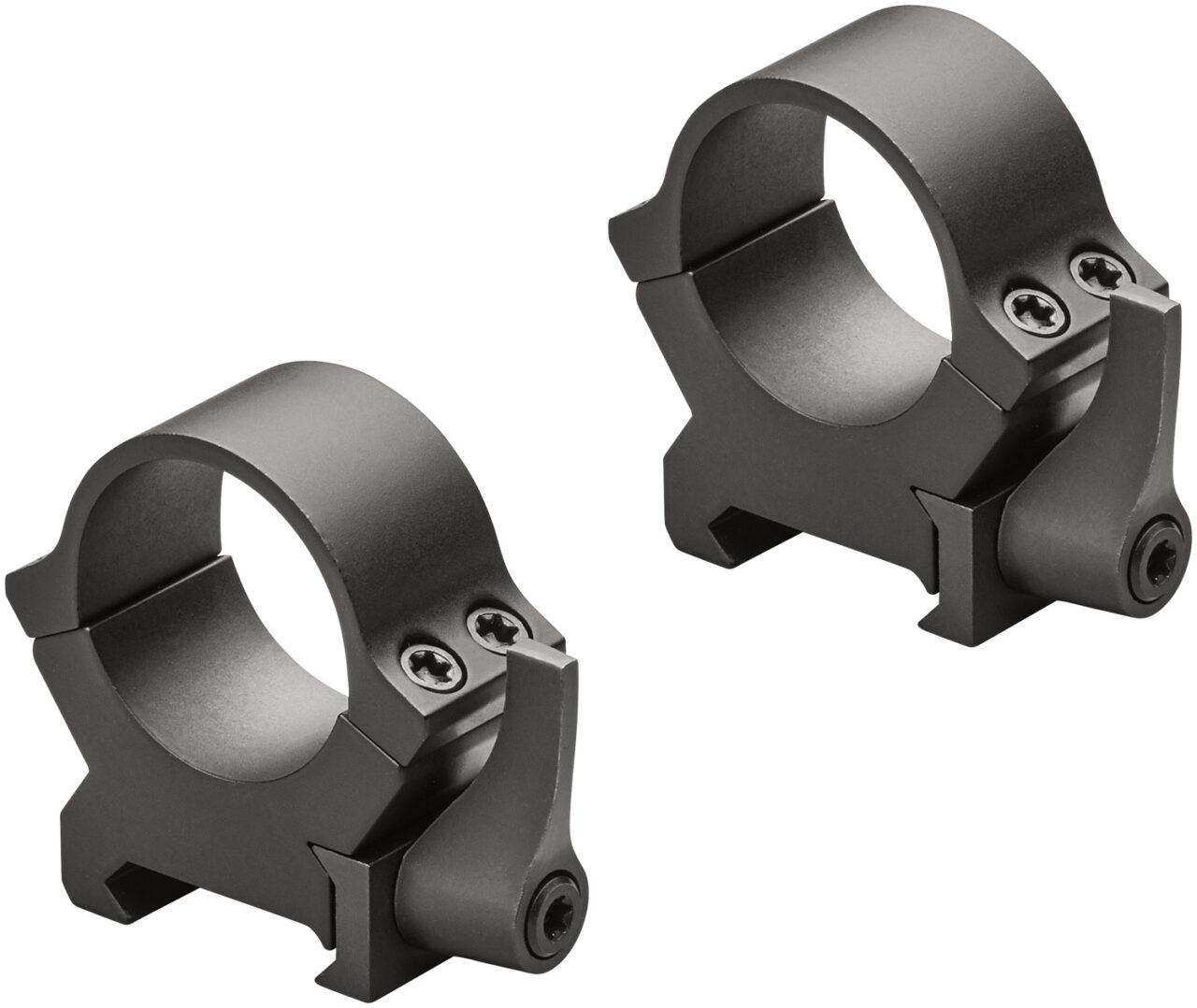 Leupold 174071 QRW2 Scope Ring Set Picatinny/Weaver High 1" Tube Matte Black Steel