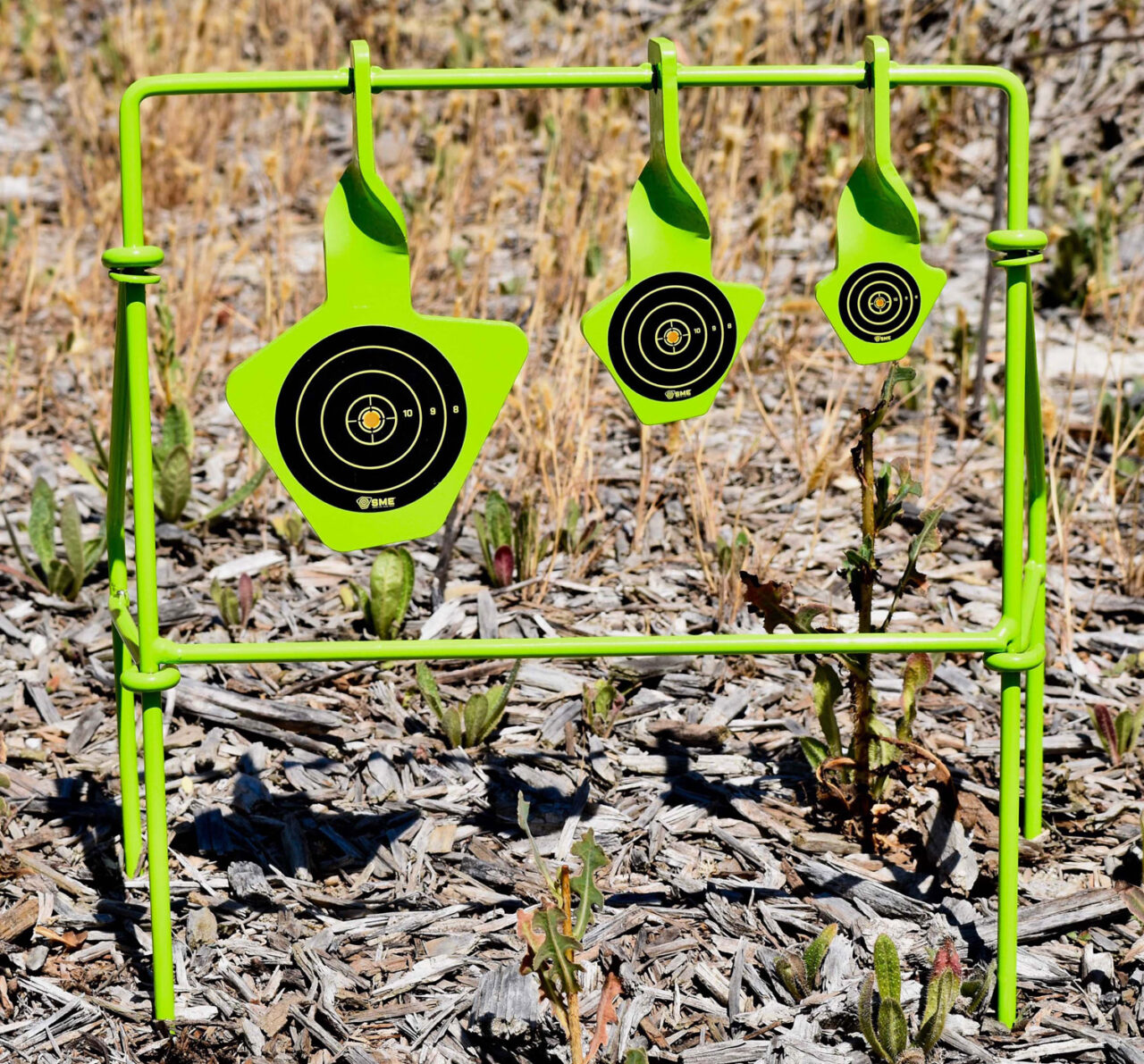 SME SMEST22FLD Spinning Target pistols Steel Black/Green Bullseye Illustration Impact Enhancement Motion
