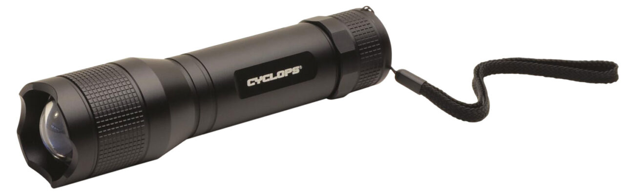 Cyclops CYCTF1500 Tactical Flashlight Black Anodized Aluminum White 1500 Lumens Cree LED 360 Meters Range