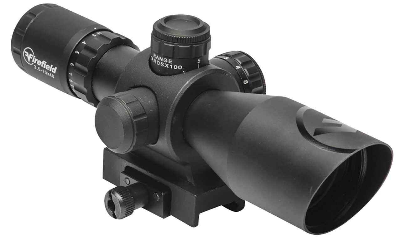 Firefield FF13064 Barrage Matte Black 2.5-10x40mm Illuminated Red/Green Mil-Dot Reticle