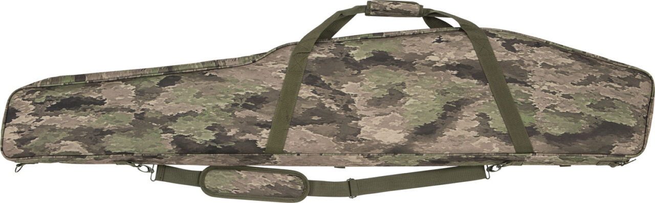 Tac Six 10938 Velocity Tactical Case 55" ATAC-IX Camo with Olive Trim Endura with Dual-Density Padding, Pockets & Mag Pockets