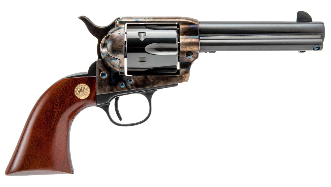 Cimarron MP400 Model P Pre-War 1896-1940 38 Special/357 Mag 6rd 4.75" Blued Barrel & Cylinder, Wide Front Sight, Color Case Hardened Steel Frame, Walnut Grip