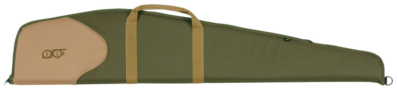 Bob Allen 16510 Classic Rifles Case 44" Olive Green with Khaki Panel 600D Polyester with Foam Padding, Full Wraparound Handles & Self Repairing Nylon Zipper