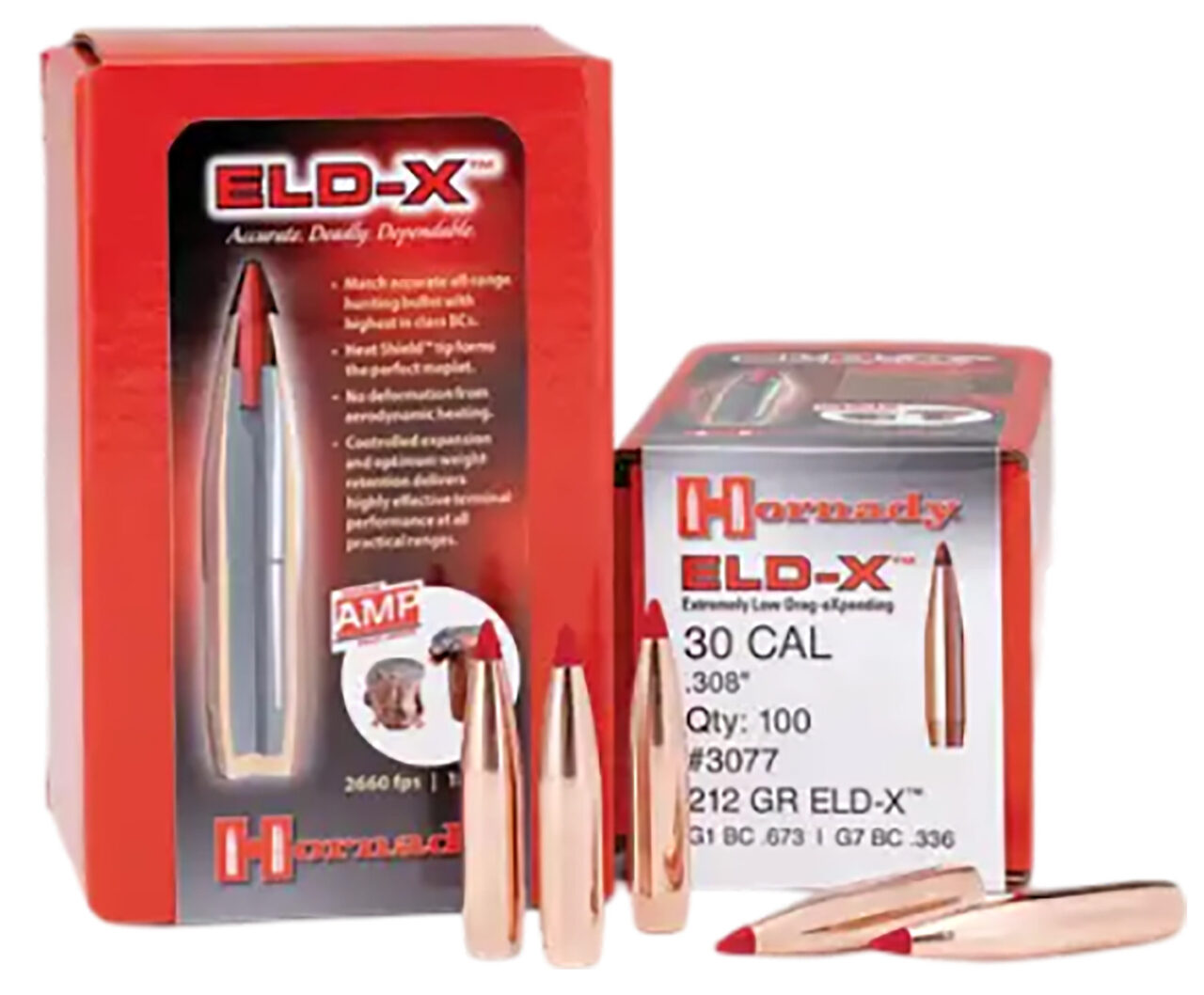 Hornady 3078 ELD-X 30 Cal .308 220 gr Extremely Low Drag-eXpanding