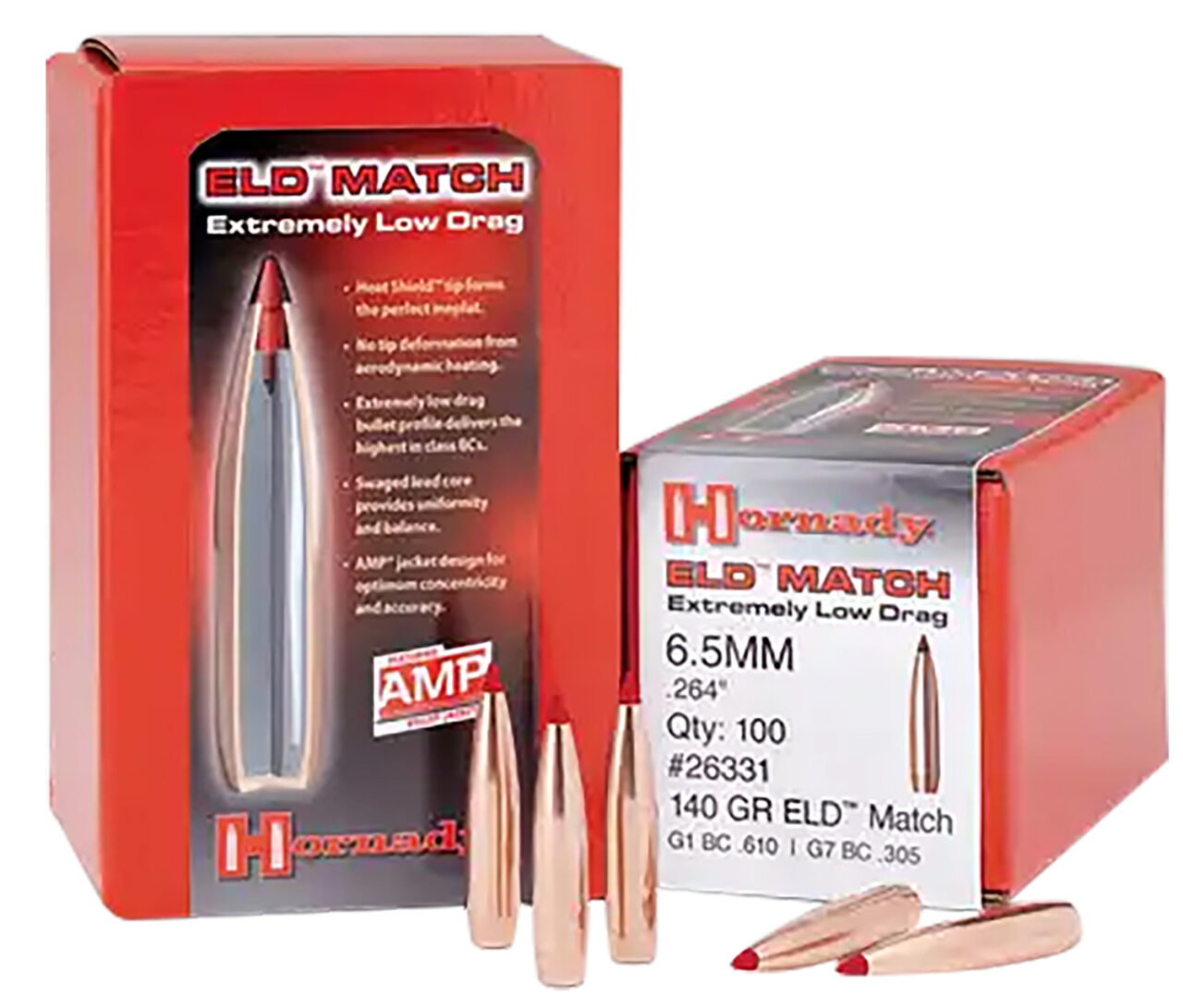 Hornady 28403 ELD Match 7mm .284 162 gr Extremely Low Drag-Match (ELD-M)