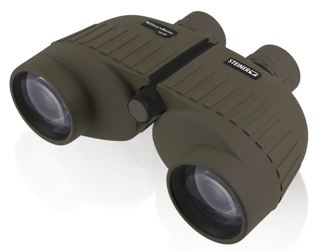 Steiner 2035 Military-Marine 10x50mm Porro Prism Green Rubber Armor Makrolon