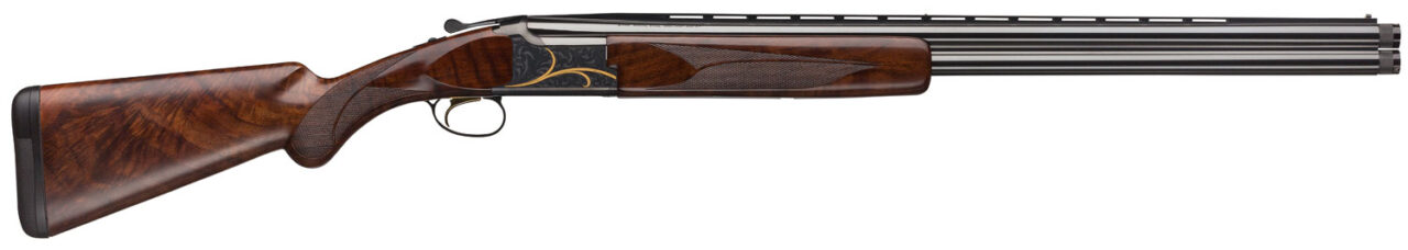 Browning 018117305 Citori Gran Lightning 12 Gauge 26" Barrel 3" 2rd, Blued Barrels & Engraved Receiver With Gold Accents, American Black Walnut Stock With Lightening Style Grip