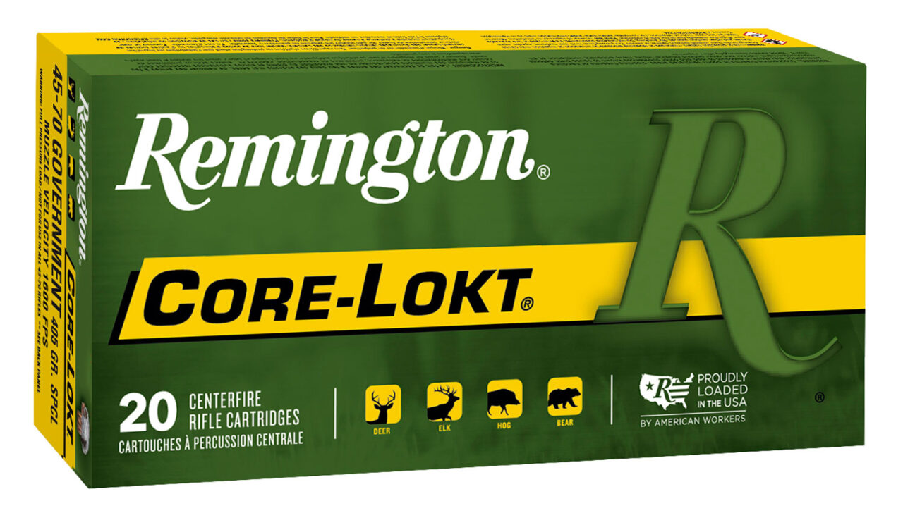 Remington Ammunition 21459 Core-Lokt 45-70 Gov 405 gr Soft Point Core-Lokt (SPCL) 20 Per Box/ 10 Cs