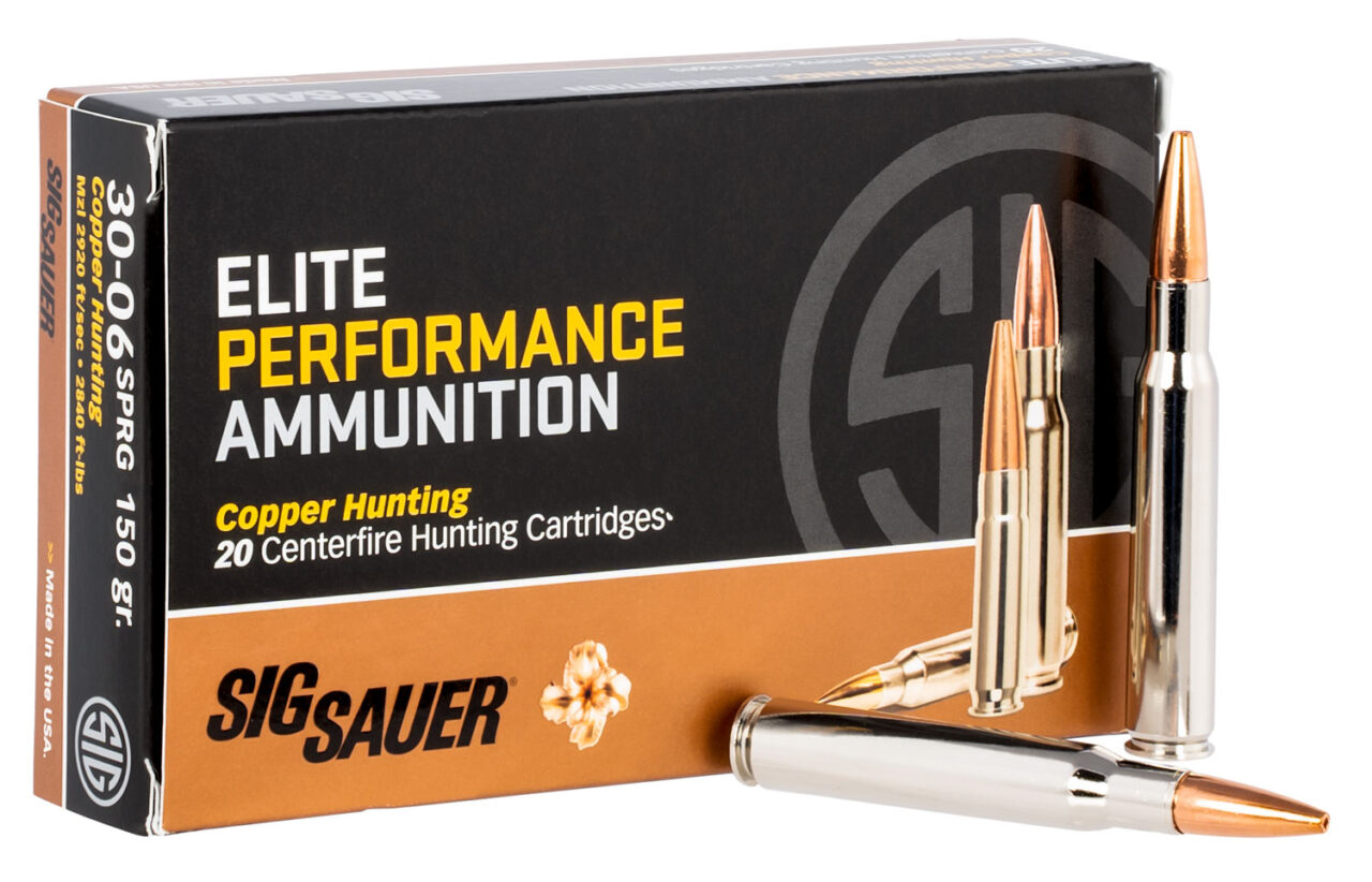 Sig Sauer E3006H120 Elite Copper Hunting 30-06 Springfield 150 gr 2920 fps Copper Solid 20 Bx/10 Cs - Image 2