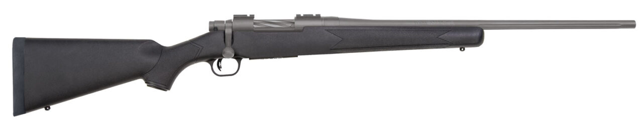 Mossberg 28068 Patriot 22-250 Rem 5+1 22" Fluted Barrel w/Recessed Match Crown, Cerakote Stainless Steel, Spiral-Fluted Bolt, Synthetic Stock, Drop Box Magazine, Adjustable LBA Trigger