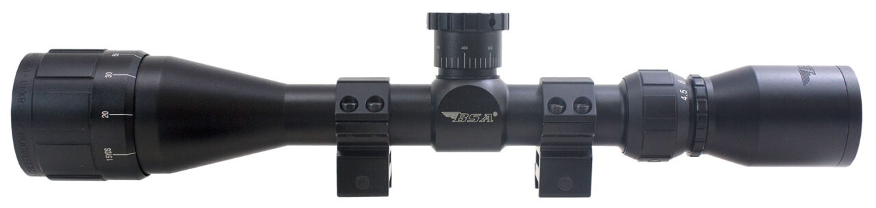 BSA 2239X40AOW Sweet 22 with Matte Black Finish, 3-9x 40mmAO, 30/30 Duplex Reticle, 1" Tube, 25 MOA Adj Size & Dovetail Mount Type Includes Rings - Image 2