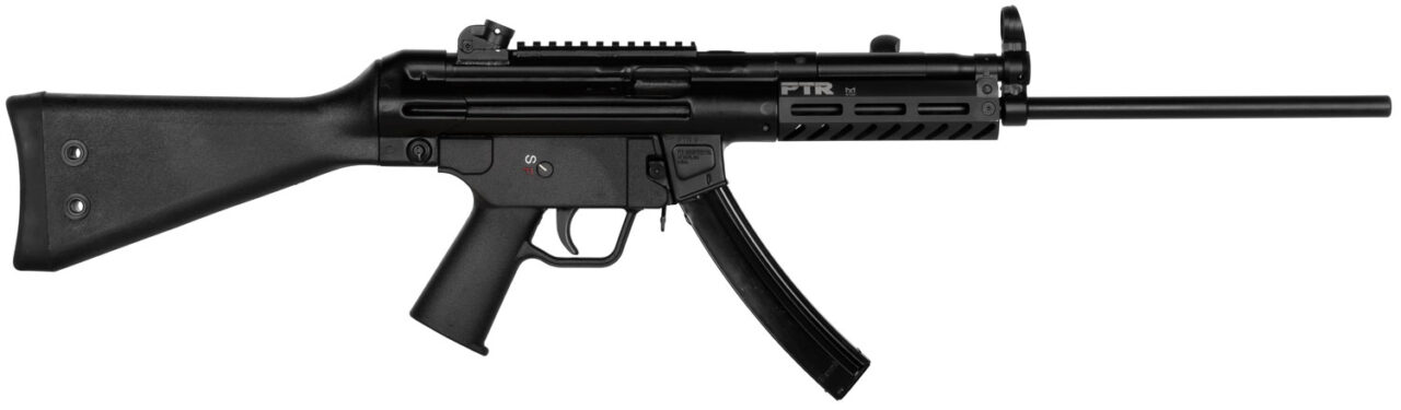 PTR 608 9R PTR 608 9mm Luger 30+1 16.20" Heat Treated Carbine Barrel, 4.5" Steel Picatinny Rail, Mil-Spec Anodized Aluminum M-Lok Handguard, Fixed Polymer Stock w/Sling Attachment, Includes 2 Magazines, Bungee Sling, Trigger Cable Lock