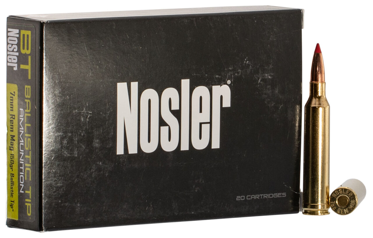 Nosler 40045 Ballistic Tip 7mm Rem Mag 150 gr Spitzer Ballistic Tip (SBT) 20 Per Box/ 10 Cs