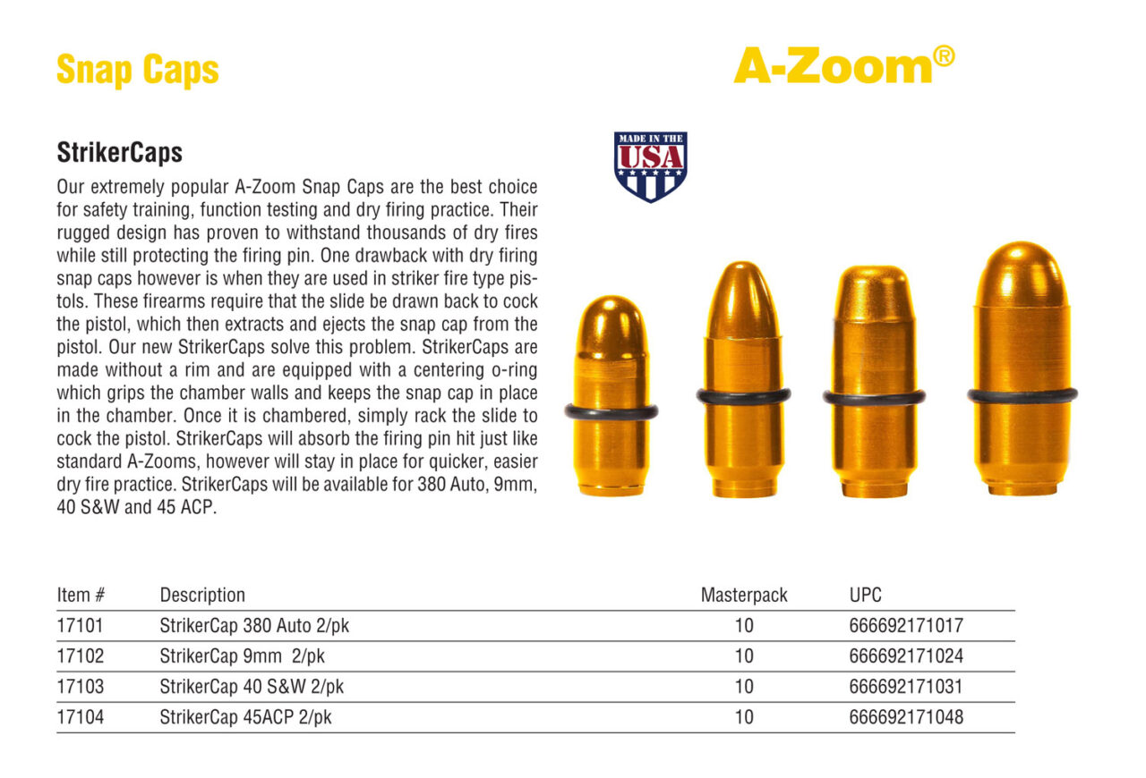A-Zoom 17102 StrikerCap Pistol 9mm Luger Aluminum 2 Pack - Image 2