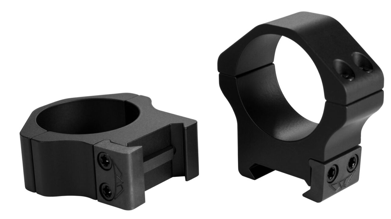 Warne 500M Maxima Horizontal Ring Set Matte Black Steel 1" Tube Low Fixed Maxima/Weaver/Picatinny Mount