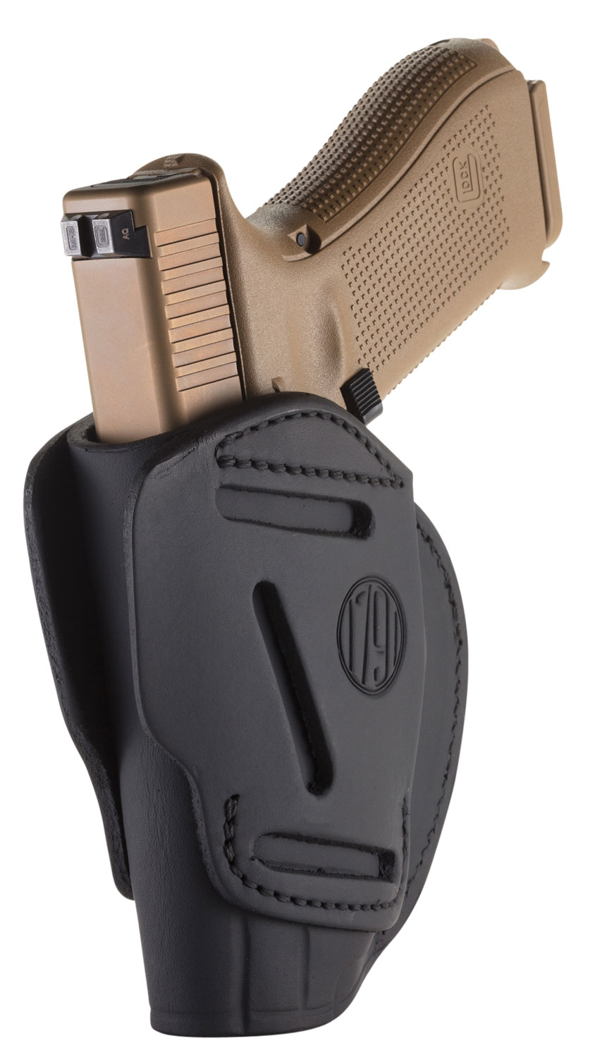 1791 Gunleather 3WH5SBLA 3-Way IWB/OWB Size 05 Stealth Black Leather Belt Loop Compatible w/ Glock 17 Compatible w/ Springfield XD Compatible w/ S&W M&P Compatible w/ HK VP9 Ambidextrous Hand