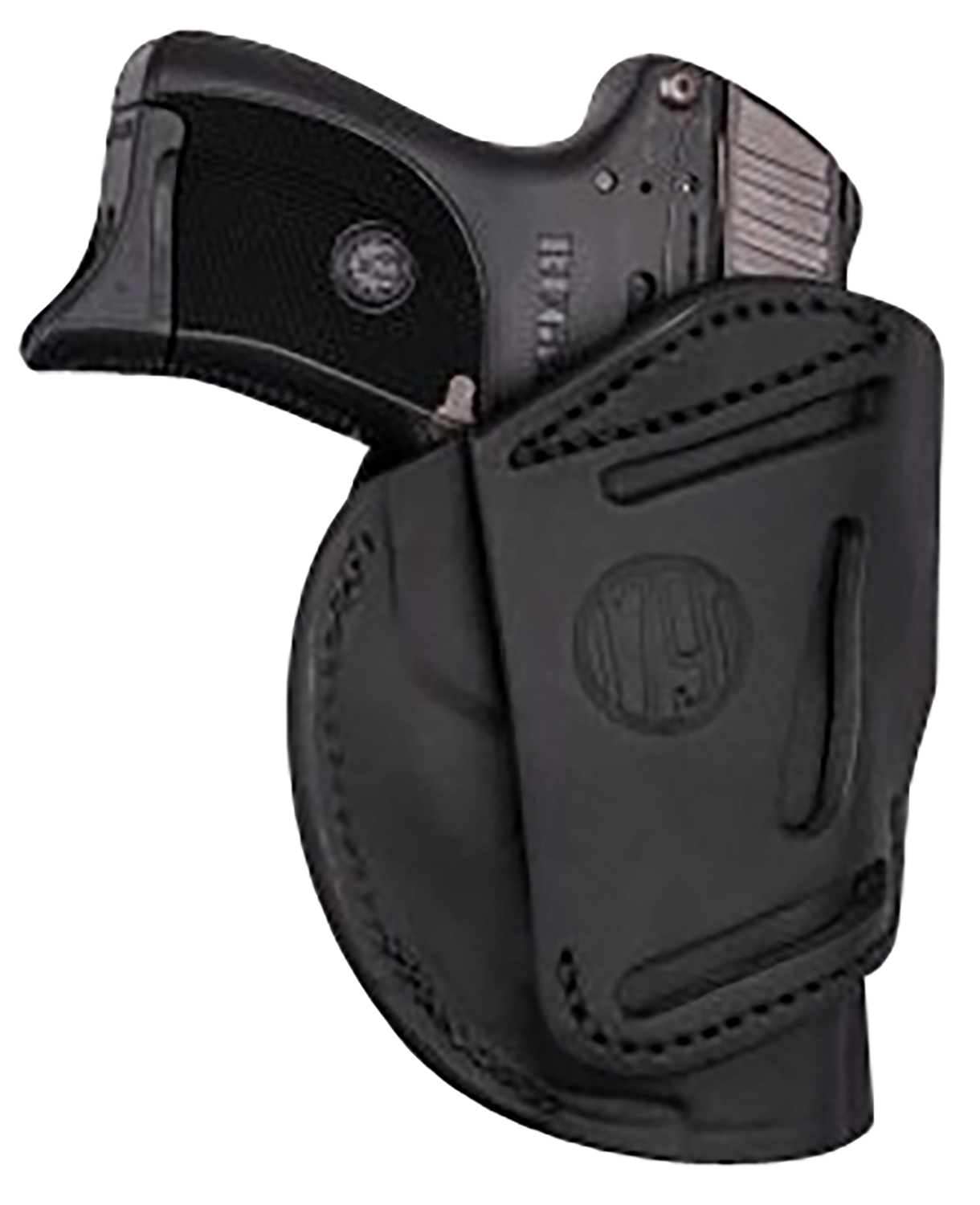 1791 Gunleather 4WH1SBLR 4-Way IWB/OWB 01 Stealth Black Leather Belt Clip Fits 3-4" Barrel 1911