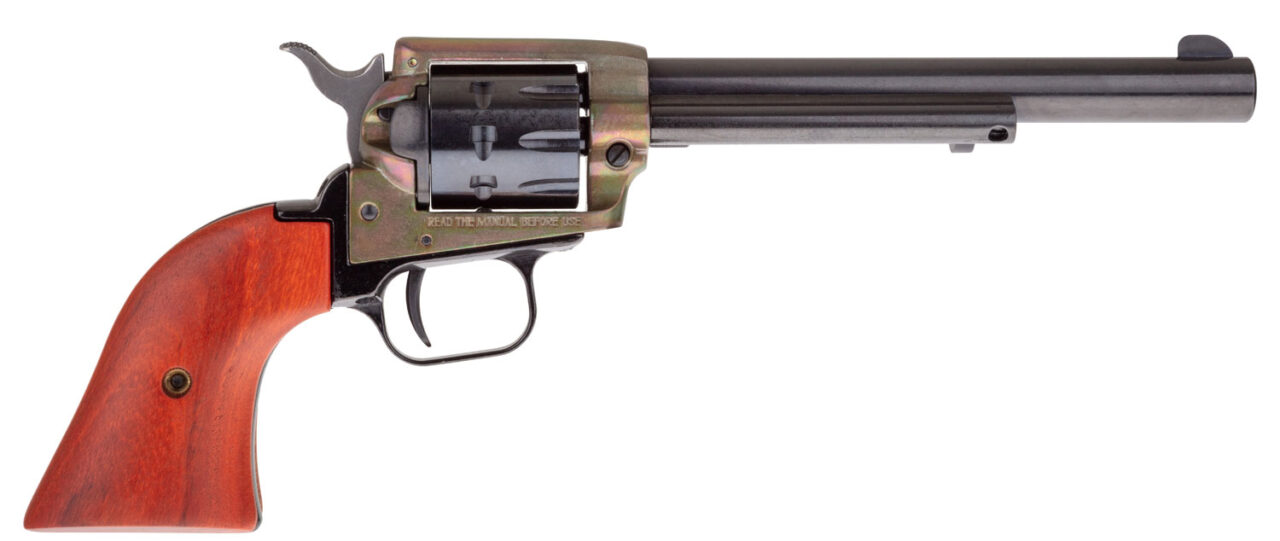 Heritage Mfg RR22999CH6 Rough Rider 22 LR 9rd Shot 6.50" Black Simulated Case Hardened Zamak Frame Frame Black Cylinder Cocobolo Grips