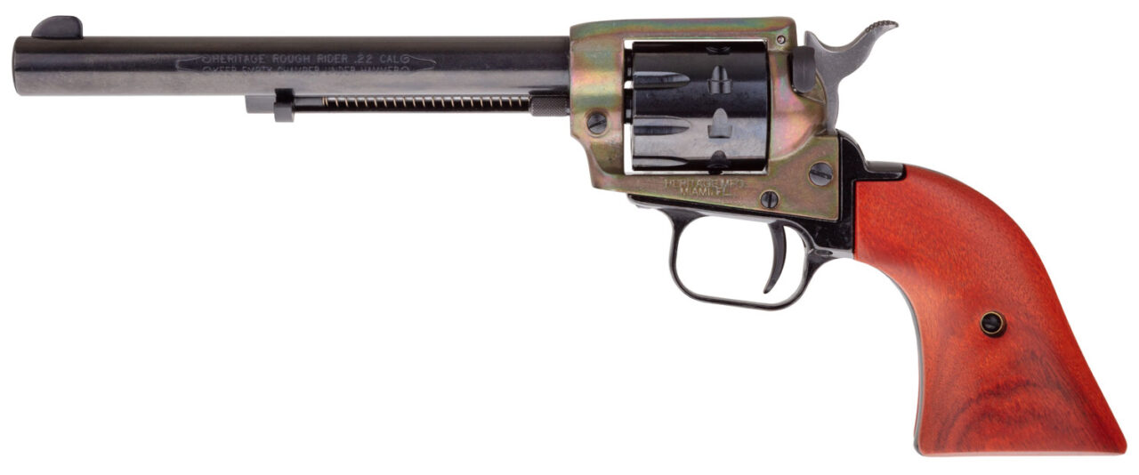 Heritage Mfg RR22999CH6 Rough Rider 22 LR 9rd Shot 6.50" Black Simulated Case Hardened Zamak Frame Frame Black Cylinder Cocobolo Grips - Image 2