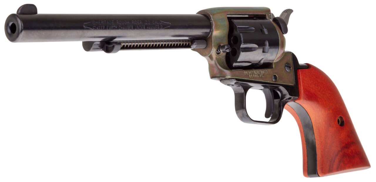 Heritage Mfg RR22999CH6 Rough Rider 22 LR 9rd Shot 6.50" Black Simulated Case Hardened Zamak Frame Frame Black Cylinder Cocobolo Grips - Image 3