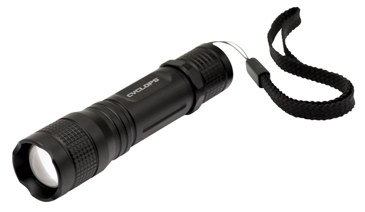 Cyclops CYCTF150 Tactical Flashlight Black Anodized Aluminum White 150 Lumens Cree LED 75 Meters Range