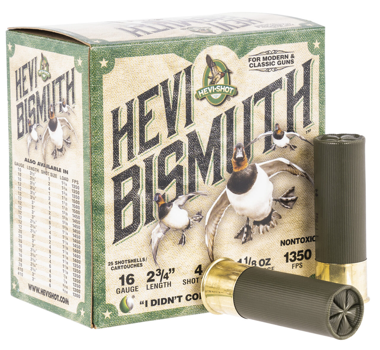 HEVI-Shot HS16704 HEVI-Bismuth 16 Gauge 2.75" 1 1/8 oz 1350 fps Bismuth 4 Shot 25 Bx/10 Cs - Image 2