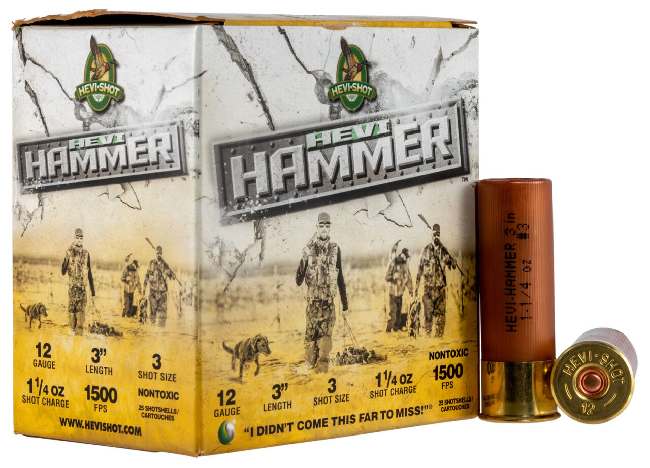 HEVI-Shot HS28003 HEVI-Hammer 12 Gauge 3" 1 1/4 oz 3 Shot 25 Per Box/10 Cs