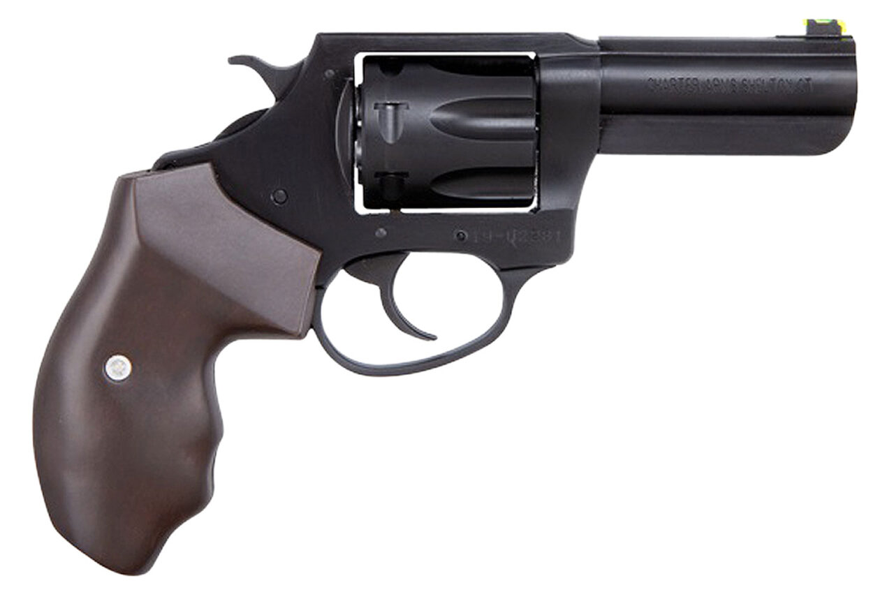 Charter Arms 63270 Professional 32 H&R Mag, 7 Shot 3" Black Nitride Steel Barrel, Cylinder & Frame w/Walnut Finger Grooved Grip
