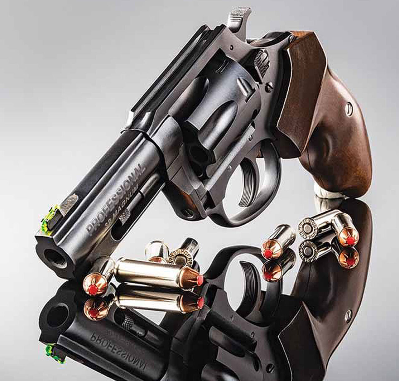 Charter Arms 63270 Professional 32 H&R Mag, 7 Shot 3" Black Nitride Steel Barrel, Cylinder & Frame w/Walnut Finger Grooved Grip - Image 2