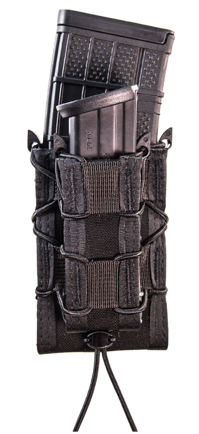 High Speed Gear 11DD00BK TACO Double Decker Mag Pouch Double Black Nylon MOLLE Compatible w/ Rifles Compatible w/ Pistol