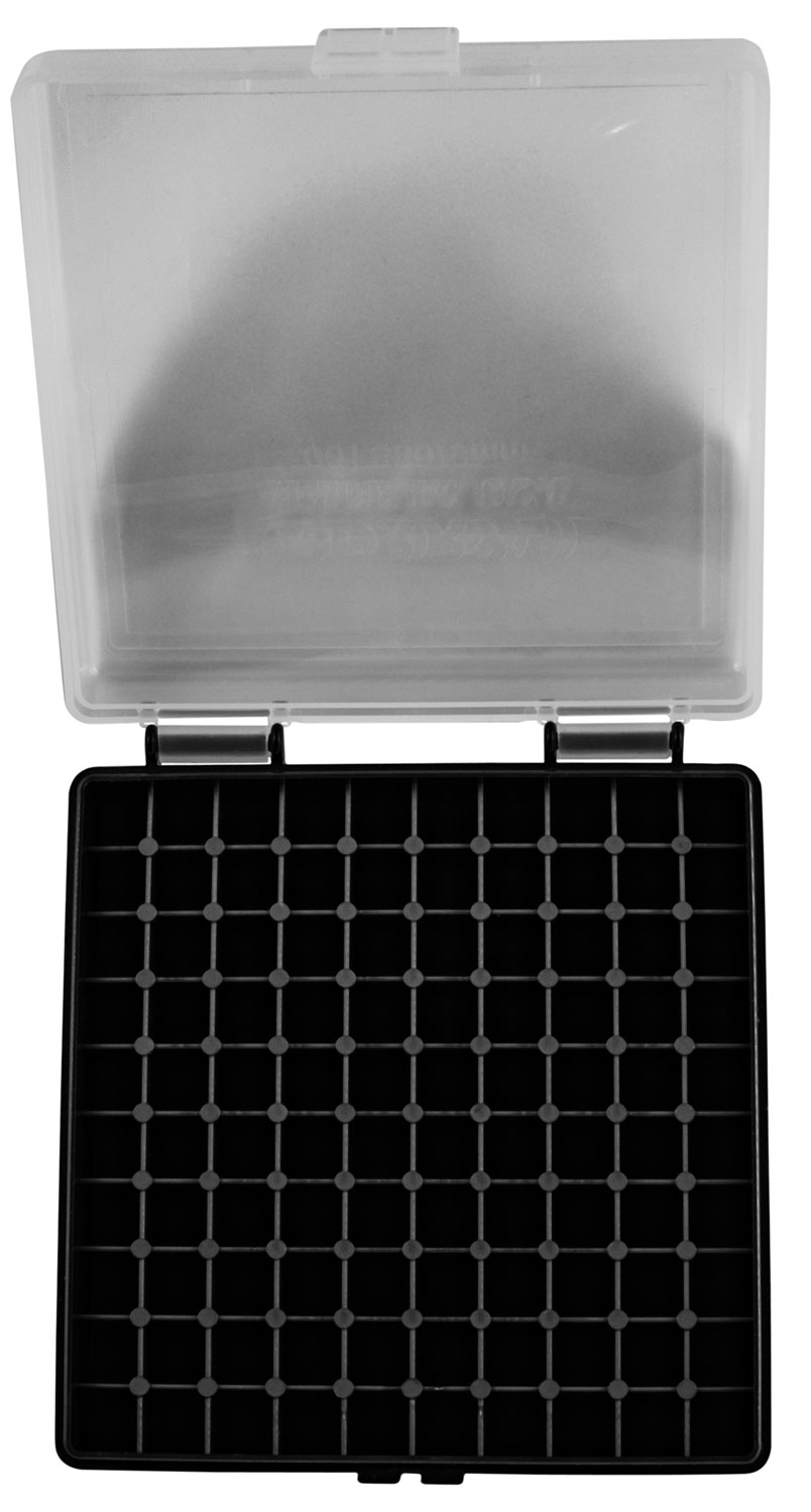 Berry's 87412 Ammo Box 9mm Luger 380 ACP Clear/Black Polypropylene 1.23" L x 0.40" 100rd - Image 2