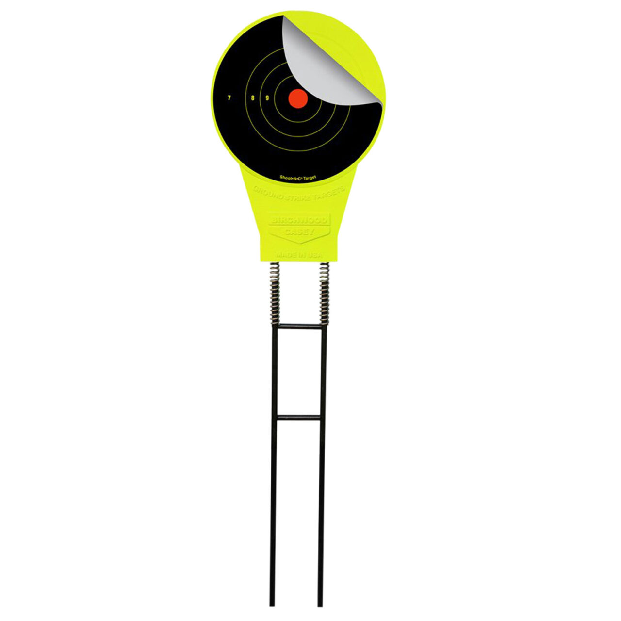 Birchwood Casey 48028 Ground Strike Belly Dancer Pistol/Rifles Metal Yellow Bullseye Illustration Impact Enhancement Motion Includes Targets