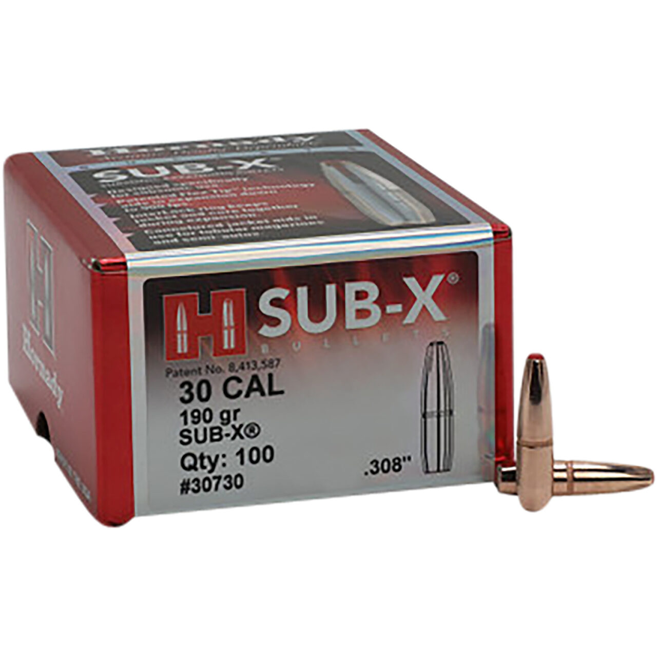 Hornady 30730 Sub-X 30 Cal .308 190 gr Subsonic-eXpanding