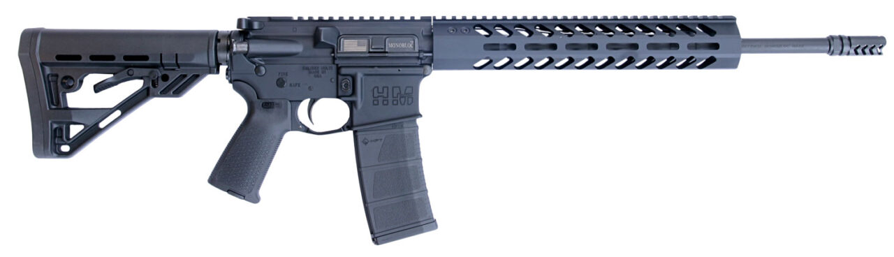 HM Defense HM15FMB556 Defender M5 5.56x45mm NATO 30+1 16" Barrel, Mid-Length Gas System, Anodized 7075-T6 Aluminum Receivers, M16 Bolt Carrier Group, 10 3/8" Free Float 1913 Picatinny Rail, Mil-Spec HM Stock & Enhanced Grip Includes 1 Magazine