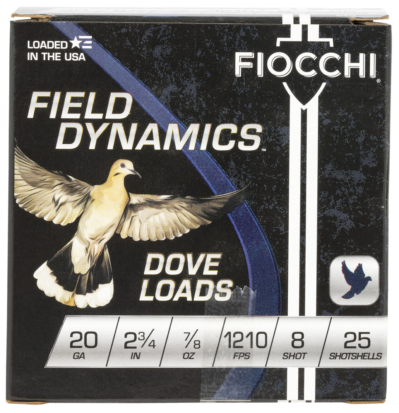 Fiocchi 20GT8 Field Dynamics Dove & Quail 20 Gauge 2.75" 7/8 oz 8 Shot 25 Per Box/10 Cs - Image 2