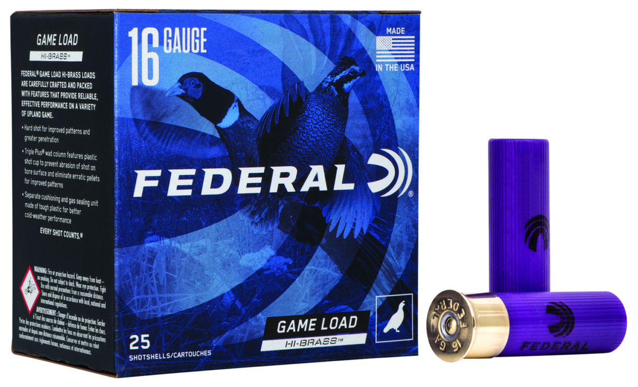 Federal H1634 Game-Shok High Brass 16 Gauge 2.75" 1 1/8 oz 1295 fps 4 Shot 25 Bx/10 Cs