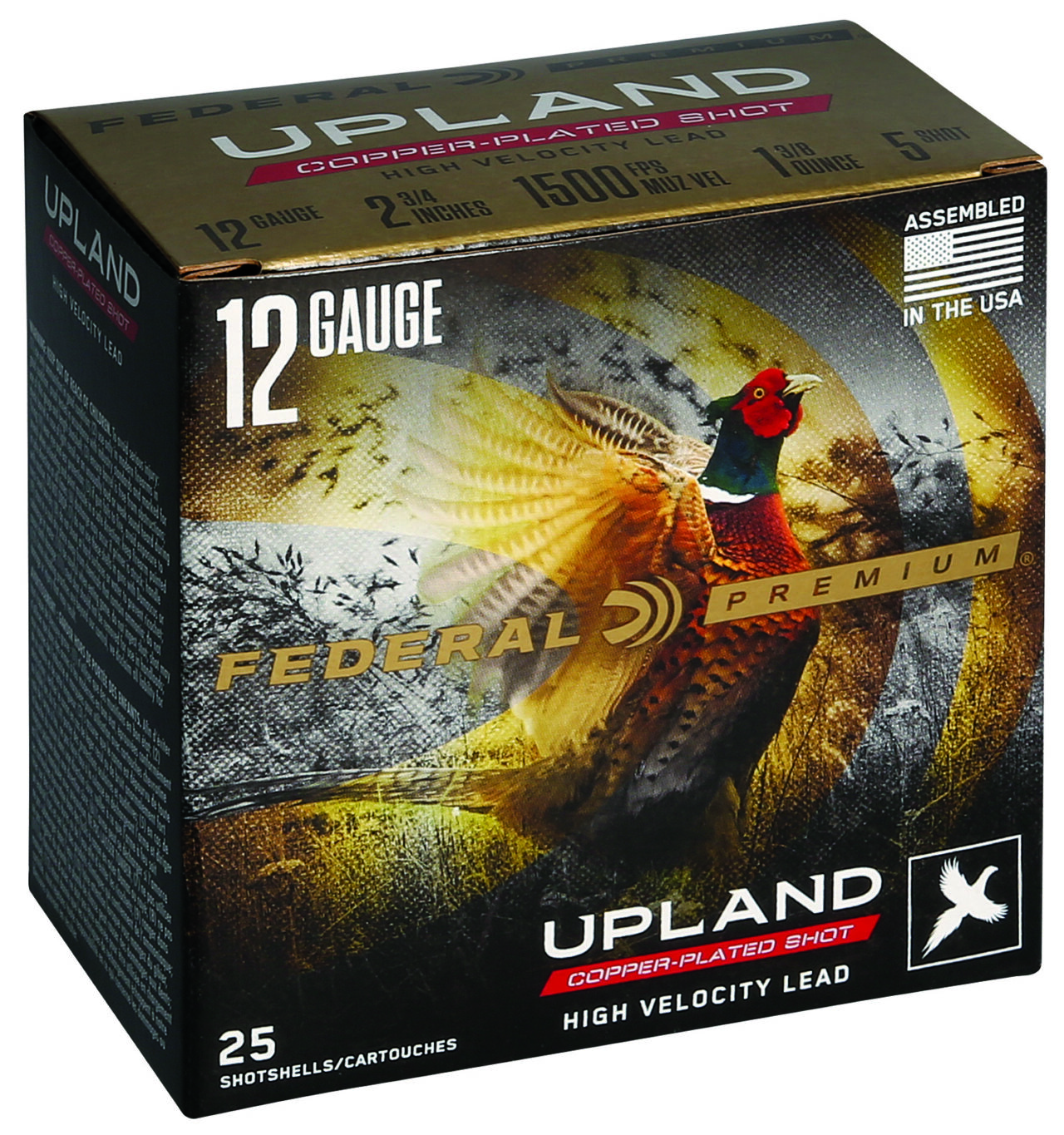 Federal P1385 Premium Wing-Shok High Velocity 12 Gauge 2.75" 1 3/8 oz 1500 fps 5 Shot 25 Bx/10 Cs - Image 2