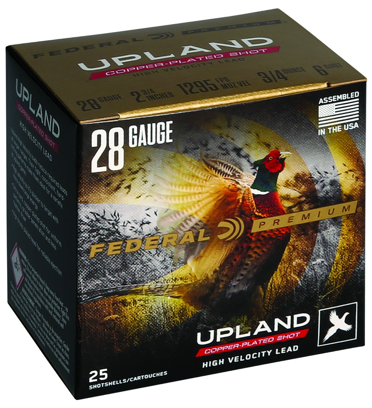 Federal P2836 Premium Wing-Shok High Velocity 28 Gauge 2.75" 3/4 oz 1295 fps 6 Shot 25 Bx/10 Cs - Image 2
