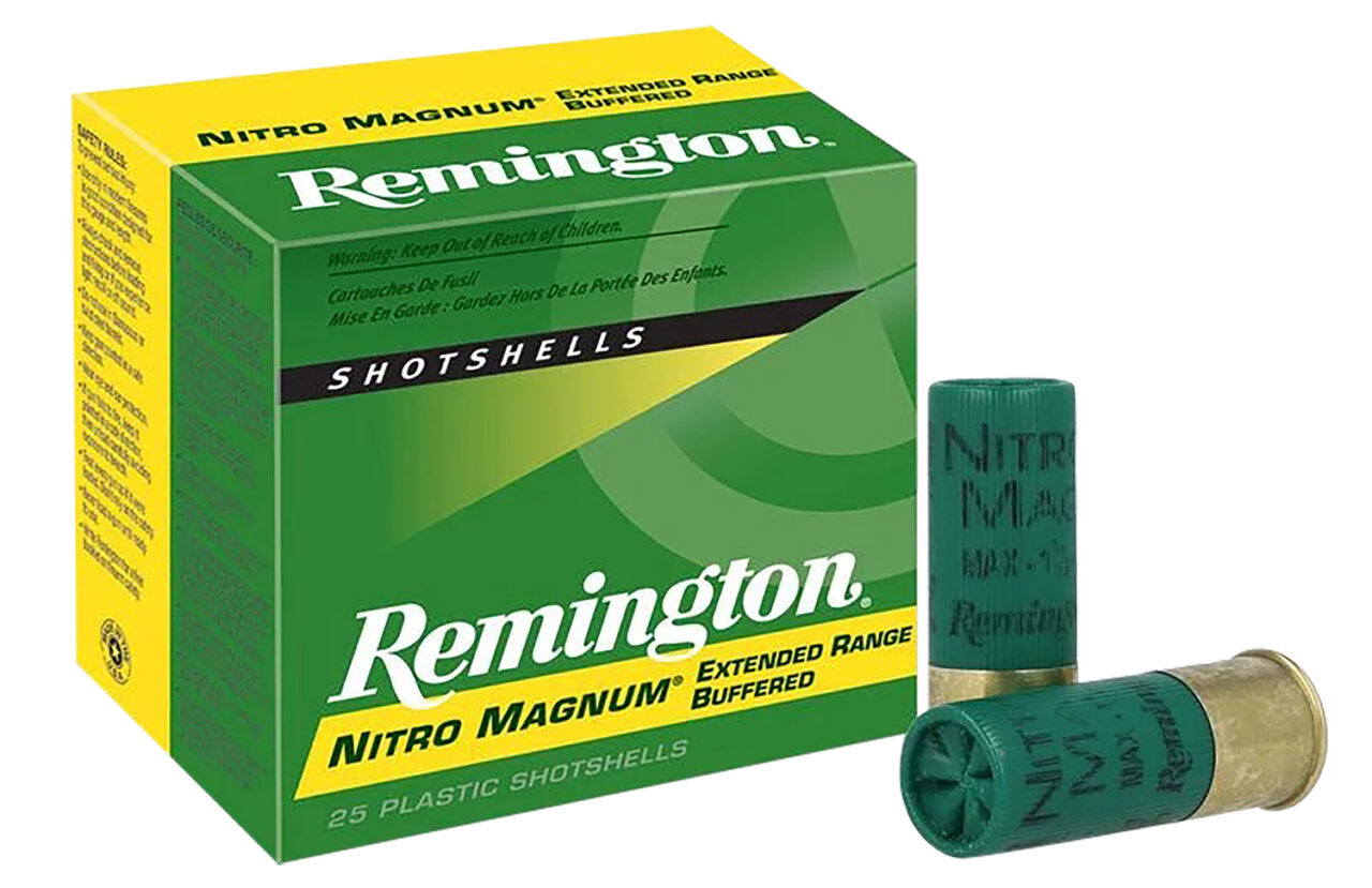 Remington Ammunition 26676 Nitro Magnum 12 Gauge 2.75" 1 1/2 oz 2 Shot 25 Per Box/ 10 Cs