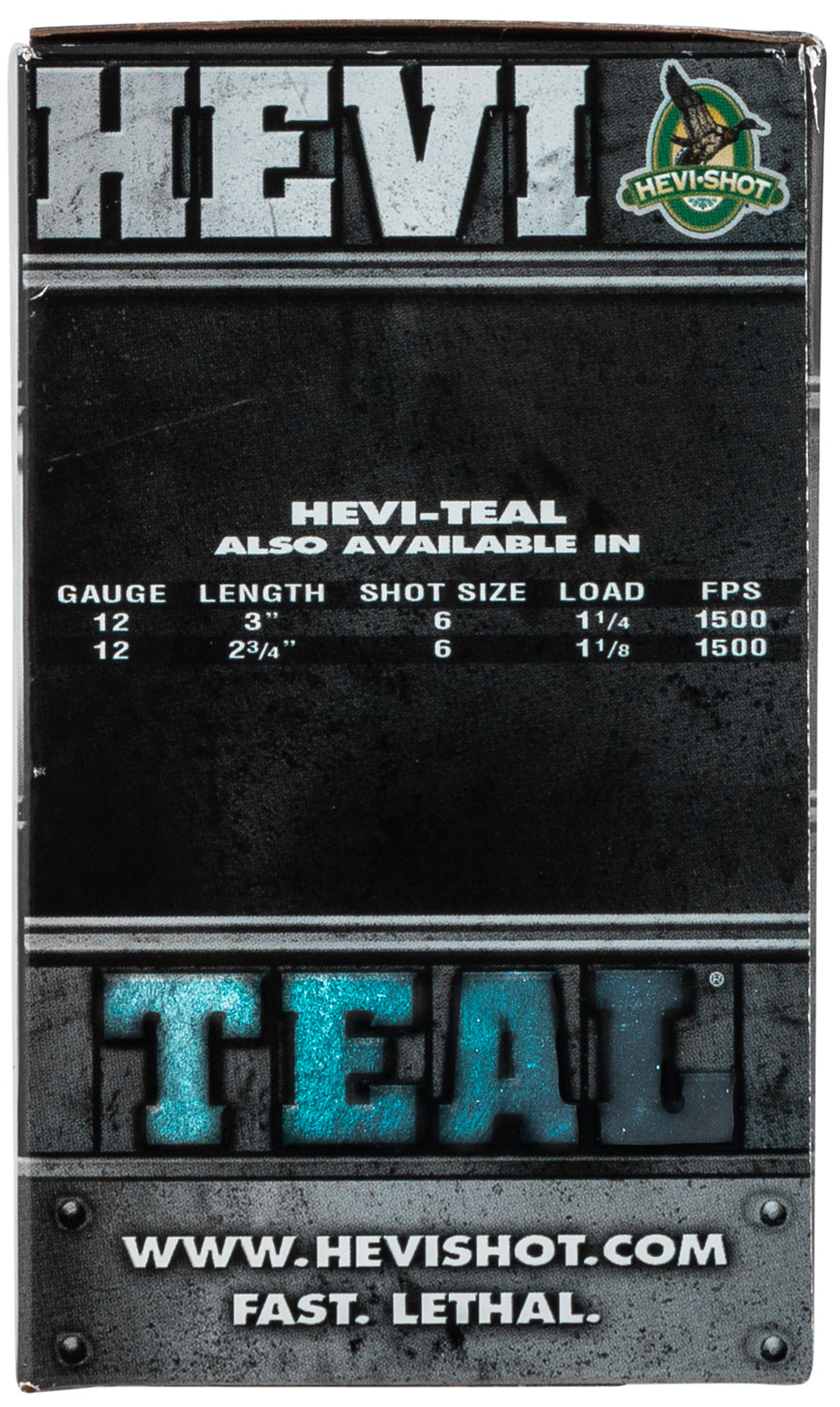 HEVI-Shot HS61226 HEVI-Teal 12 Gauge 2.75" 1 1/8 oz 6 Shot 25 Per Box/ 10 Cs - Image 3