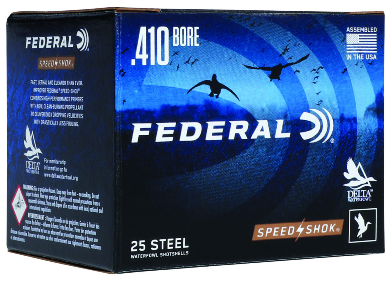 Federal WF4136 Speed-Shok 410 Gauge, 3" 3/8 oz, 6 Shot, 25 Per Box/ 10 Cs