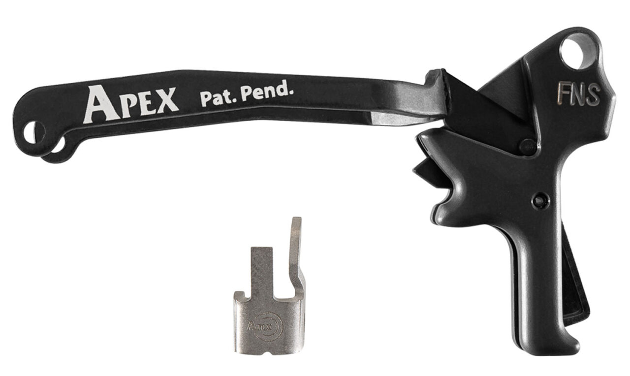 Apex Tactical 119114 Action Enhancement Trigger Kit Drop-in Trigger with 5.50 lbs Draw Weight & Black Finish for FN FNS & FNS Longslide