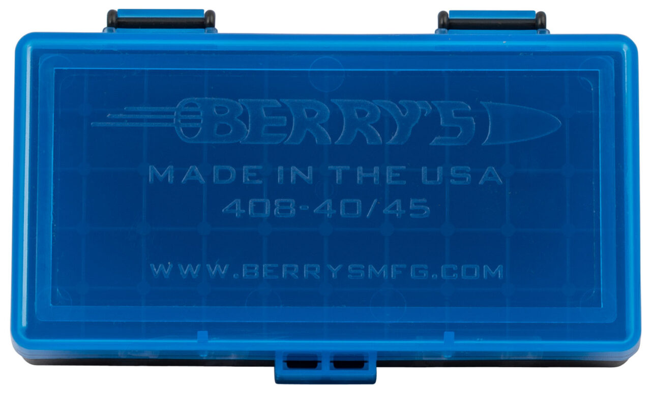 Berry's 38861 Ammo Box 40 S&W 45 ACP Blue/Black Polypropylene 1.35" L x 0.48" 50rd - Image 2