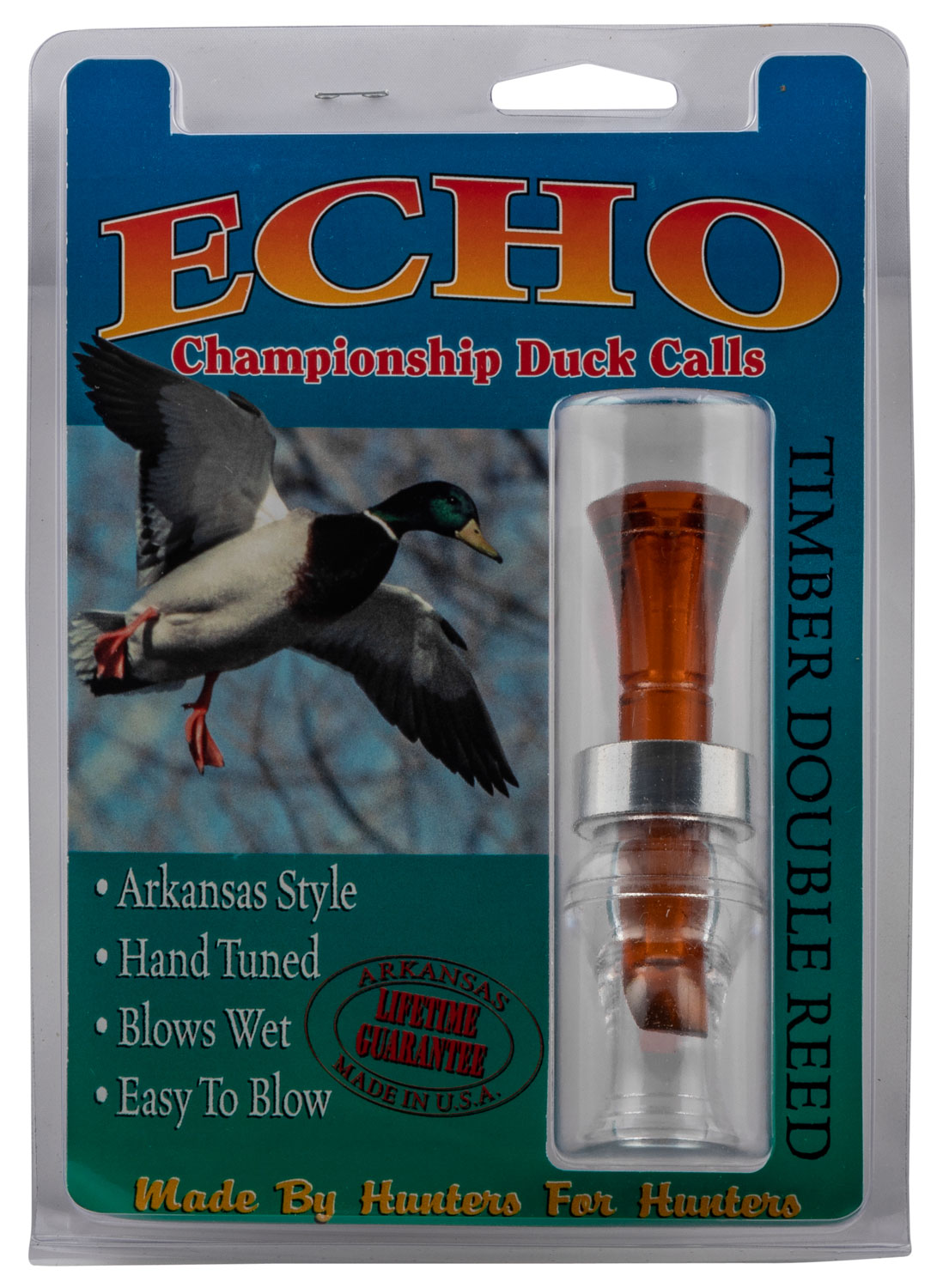 Echo Calls 77806 Timber Bourbon & Water Double Reed Mallard Sounds Attracts Ducks Brown/Clear Polycarbonate - Image 2