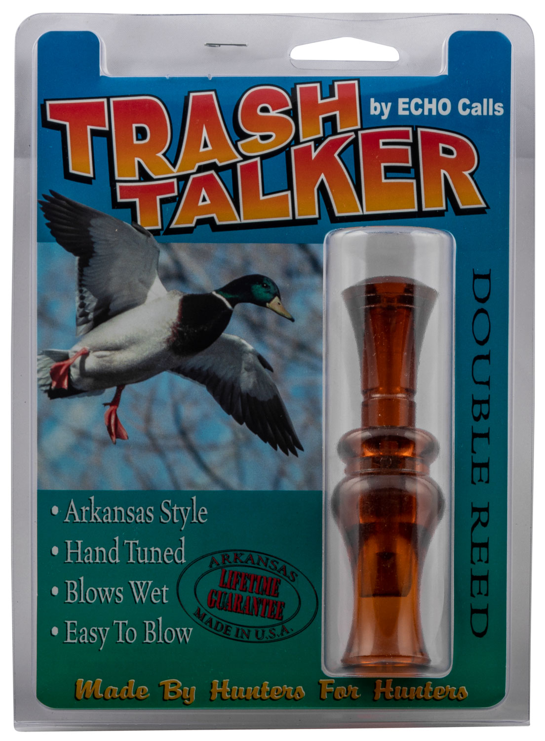 Echo Calls 77784 Trash Talker Double Reed Mallard Sounds Attracts Ducks Brown Polycarbonate - Image 2