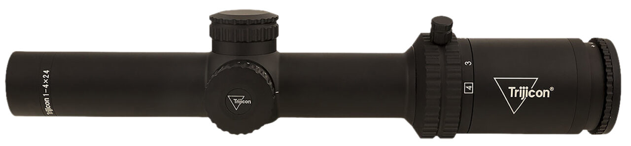 Trijicon 2900011 Credo Matte Black 1-4x24mm 30mm Tube LED Illuminated Red MRAD Ranging Reticle