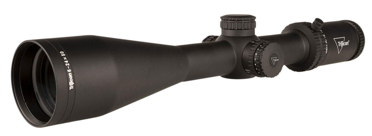Trijicon 3000005 Tenmile Matte Black 6-24x50mm 30mm Tube LED Illuminated MRAD Ranging w/Red Dot Reticle