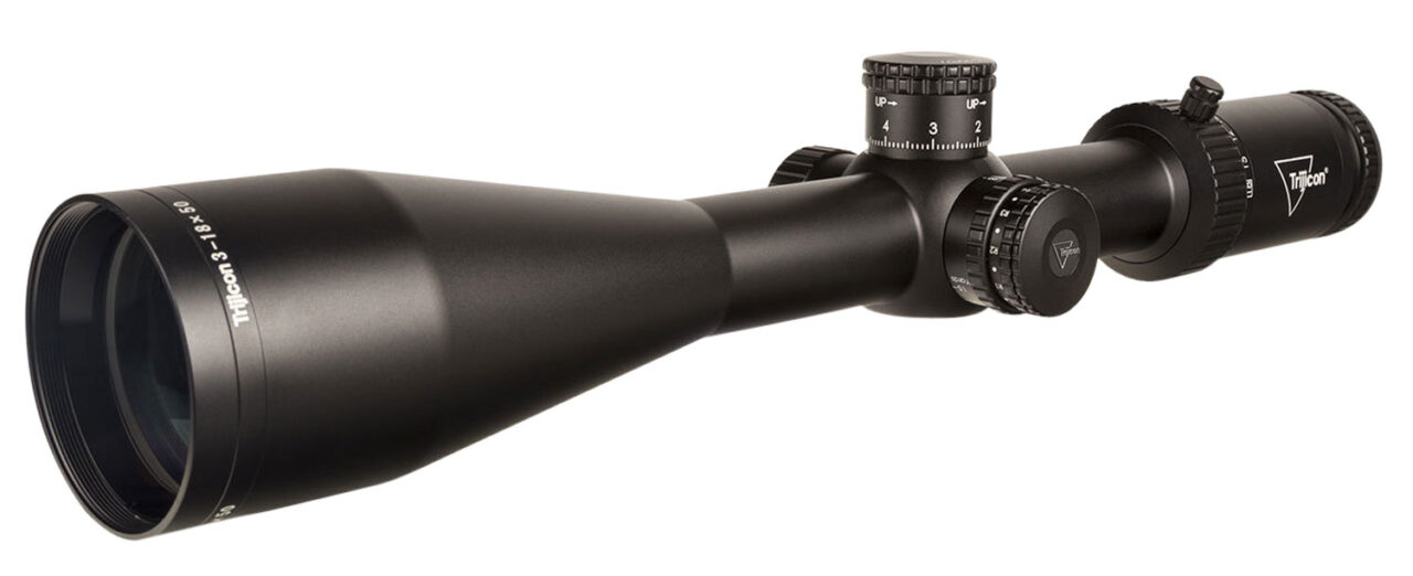 Trijicon 3000001 Tenmile HX 3-18x 44mm Obj 35.30-5.90 ft @ 100 yds FOV 30mm Tube Satin Black Finish LED Illuminated Red/Green MOA Precision Tree